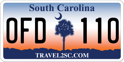 SC license plate OFD110