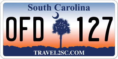 SC license plate OFD127