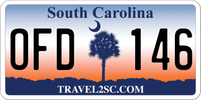 SC license plate OFD146