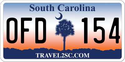SC license plate OFD154