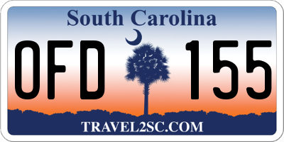 SC license plate OFD155