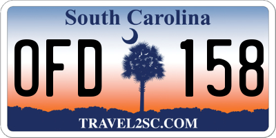 SC license plate OFD158