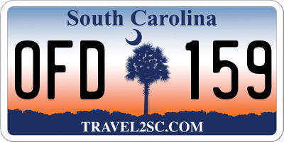 SC license plate OFD159