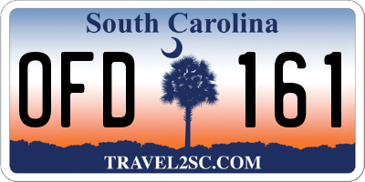 SC license plate OFD161