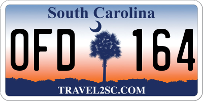 SC license plate OFD164
