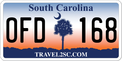SC license plate OFD168