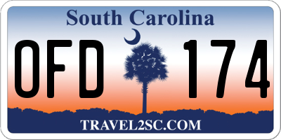 SC license plate OFD174