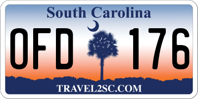 SC license plate OFD176