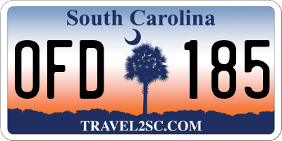 SC license plate OFD185