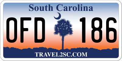 SC license plate OFD186