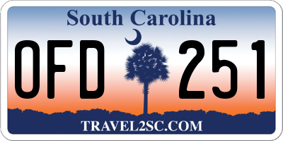 SC license plate OFD251