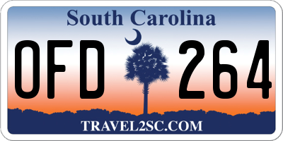 SC license plate OFD264