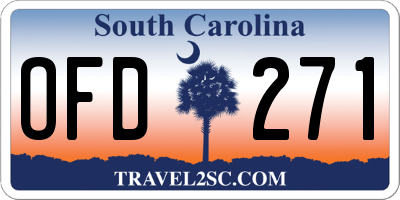 SC license plate OFD271