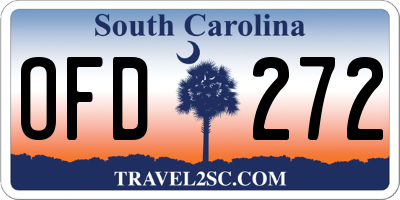 SC license plate OFD272