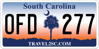 SC license plate OFD277