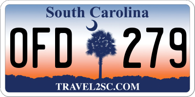 SC license plate OFD279