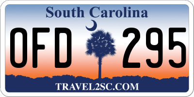 SC license plate OFD295
