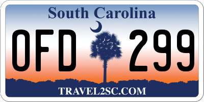 SC license plate OFD299