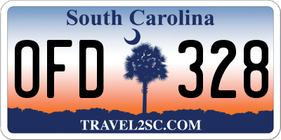 SC license plate OFD328
