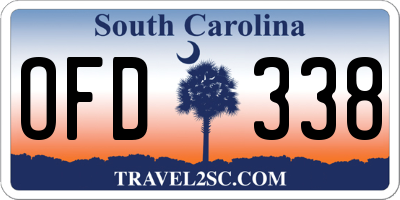 SC license plate OFD338
