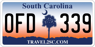 SC license plate OFD339