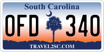 SC license plate OFD340