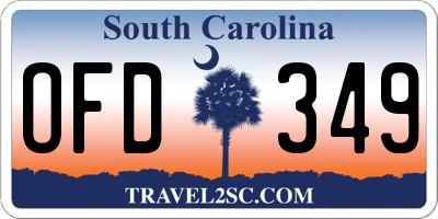 SC license plate OFD349