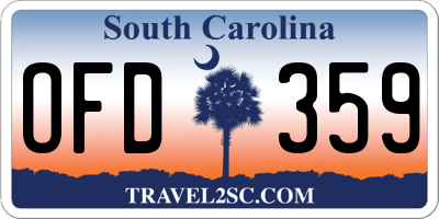 SC license plate OFD359