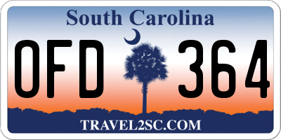 SC license plate OFD364