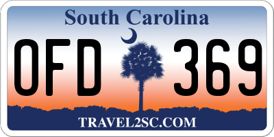 SC license plate OFD369