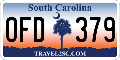 SC license plate OFD379