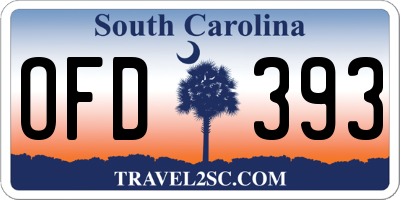 SC license plate OFD393