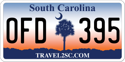 SC license plate OFD395