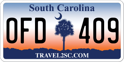 SC license plate OFD409