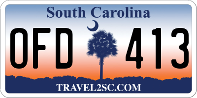 SC license plate OFD413