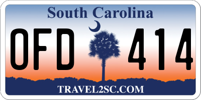SC license plate OFD414