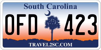 SC license plate OFD423