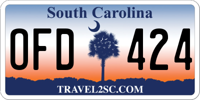 SC license plate OFD424