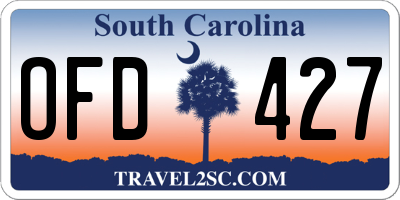 SC license plate OFD427