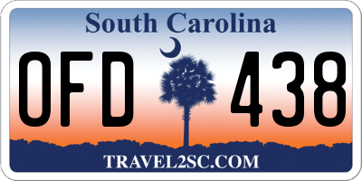 SC license plate OFD438