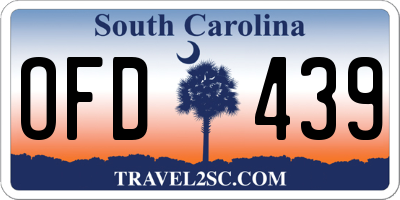SC license plate OFD439