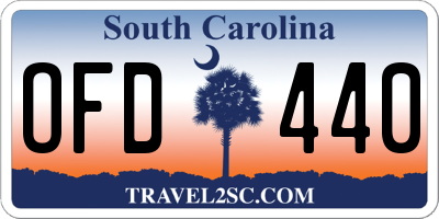 SC license plate OFD440