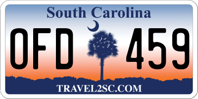 SC license plate OFD459