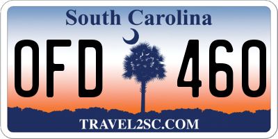 SC license plate OFD460