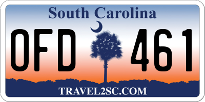 SC license plate OFD461