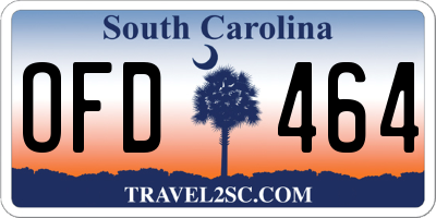 SC license plate OFD464