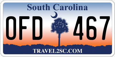 SC license plate OFD467