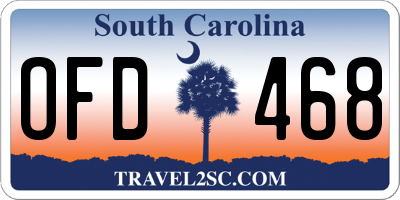 SC license plate OFD468