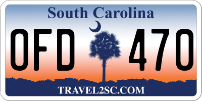 SC license plate OFD470