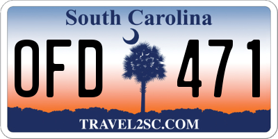SC license plate OFD471